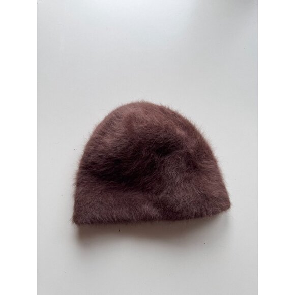 Vintage C.C. Brown Angora Knit Beanie Toque Hat, One Size - Picture 3 of 7